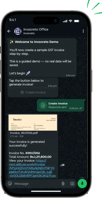 Invocreto WhatsApp Phone